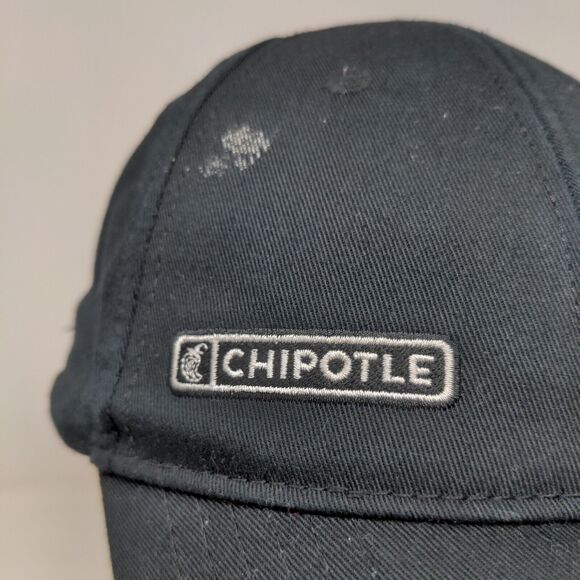 Chipotle Men's Strapback Employee Uniform Hat Black Embroidered Logo - Picture 4 of 12